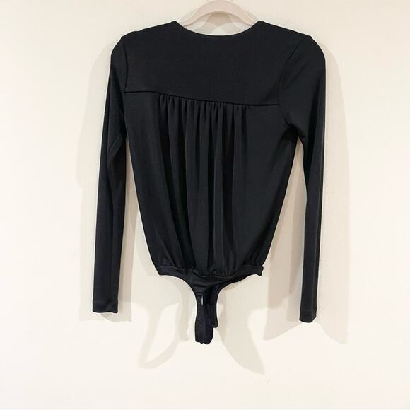 Free People Turnt Thong BodySuit Long Sleeves Women’s size XS Black - Picture 6 of 10
